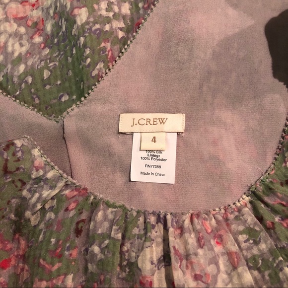 J. CREW Caspia silk watercolor floral dress NWOT - Picture 5 of 6